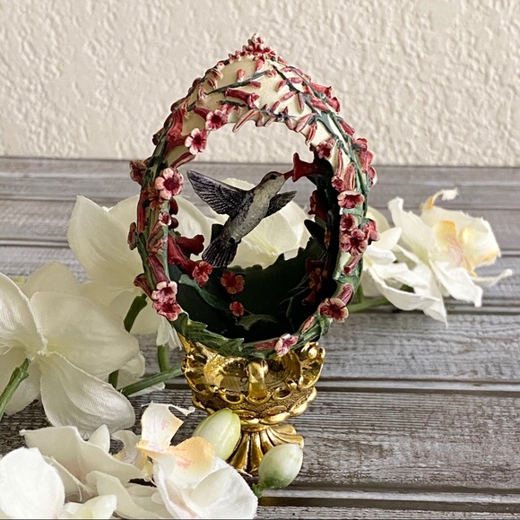 Faberge Other - Faberge Egg GARDEN MAJESTY Hummingbird Art